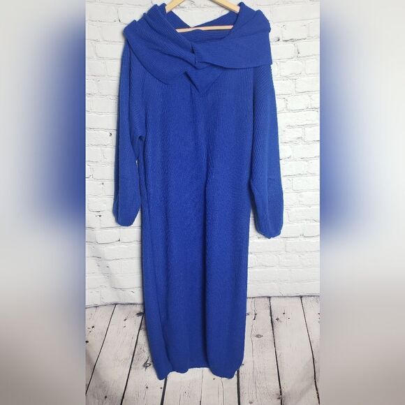 Vintage Blue Jordache Sweater Dress - Picture 1 of 4